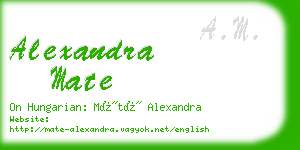 alexandra mate business card